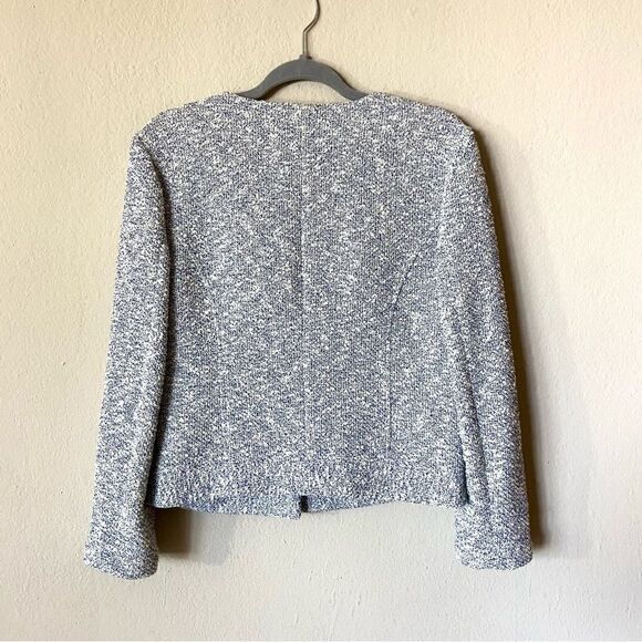Joie Balina Tweed Porcelain Blue Blazer Size L - Picture 9 of 11
